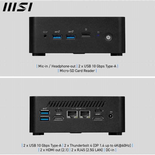 MSI Cubi NUC 1M i3 100U FS 8GB 512GB W11P Mini PC