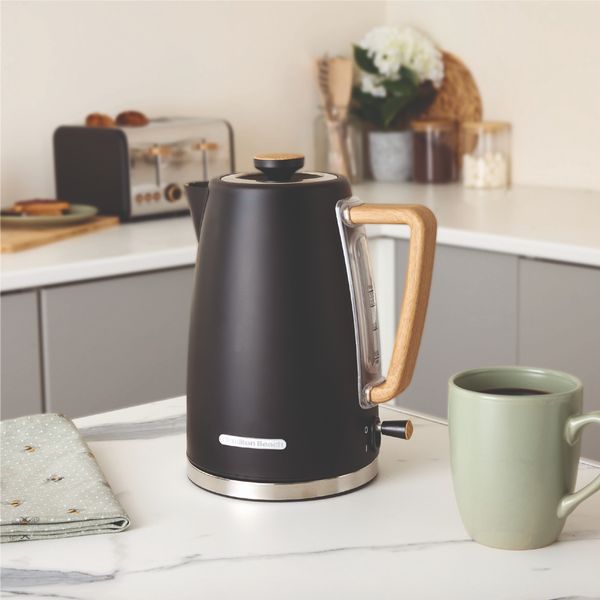 Hamilton Beach Kettle And Toaster Set Scandi Collection Black
