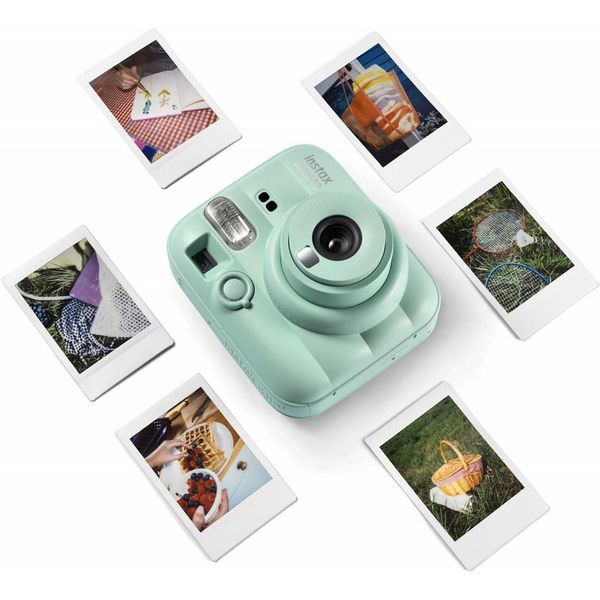 Fujifilm Instax Mini 13 Lagoon Green Instant Camera + 20-Pack Film Bundle (Glossy & Black Edge)