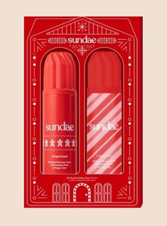Candy Cane & Gingerbread Shower Foam Christmas Gift Duo