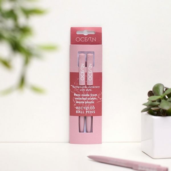 Recycled Ocean Waste Pens in Coral Pink