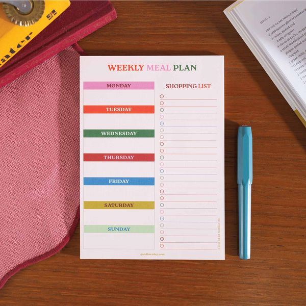 A5 Meal Planner & Shopping List | Work Hard, Play Nice