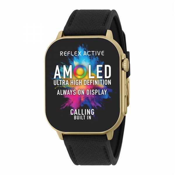 Reflex Active Series 29 Smart Calling Amoled Watch Black