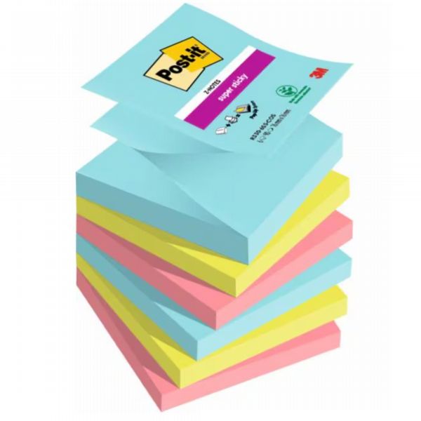 Post-it Super Sticky Z-Notes 76x76mm 90 Sheets Cosmic (Pack of 6) R330-6SS-COS