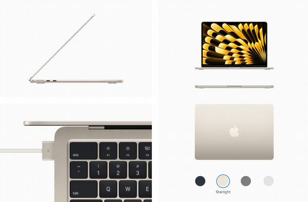 MacBook Air 13-inch: Apple M2 chip with 8-core CPU and 8-core GPU, 16GB, 256GB - Starlight