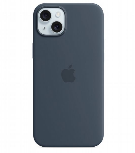 Apple Case iPhone 15 Plus Silicone with MagSafe - Storm Blue (New)