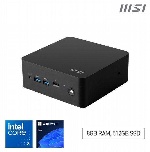 MSI Cubi NUC 1M i3 100U FS 8GB 512GB W11P Mini PC