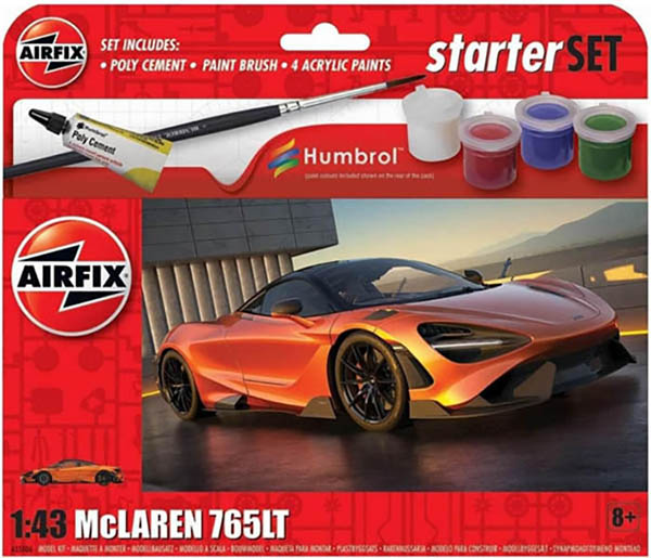 Airfix STARTER SET - NEW MCLAREN 765 Model Toy