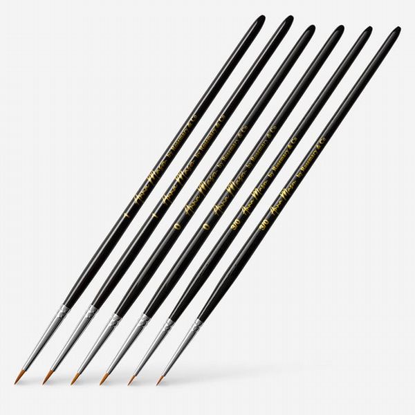 Rosemary & Co : Anna Mason : Synthetic Watercolour Brush : Top Up Set of 6