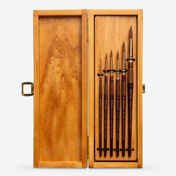 Escoda : Reserva Brushes : Kolinsky-Tajmyr : Series 1212 : Set of 6 in Wooden Box