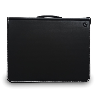 Mapac: A3 Premier Portfolio: Black: strong ring mechanism: double thickness handle: shoulder strap