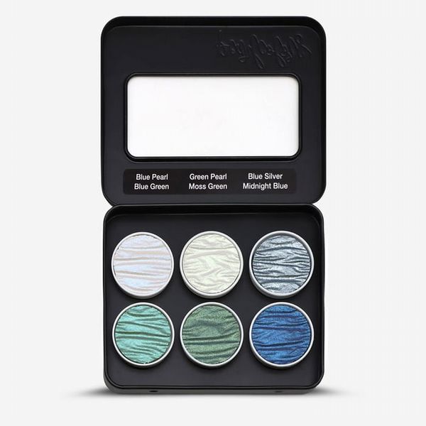 Coliro : Pearlcolors : Mica Watercolour Paint : 30mm : Ocean Set of 6